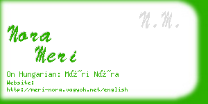 nora meri business card